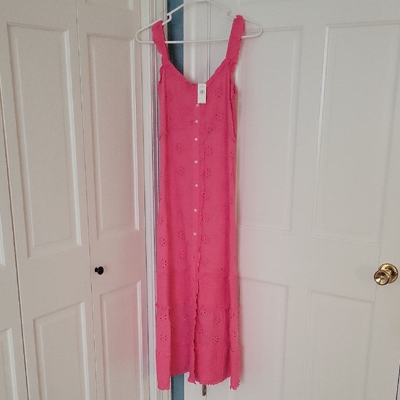Gap Maxi Eyelet Pink Sundress - Picture 3 of 8